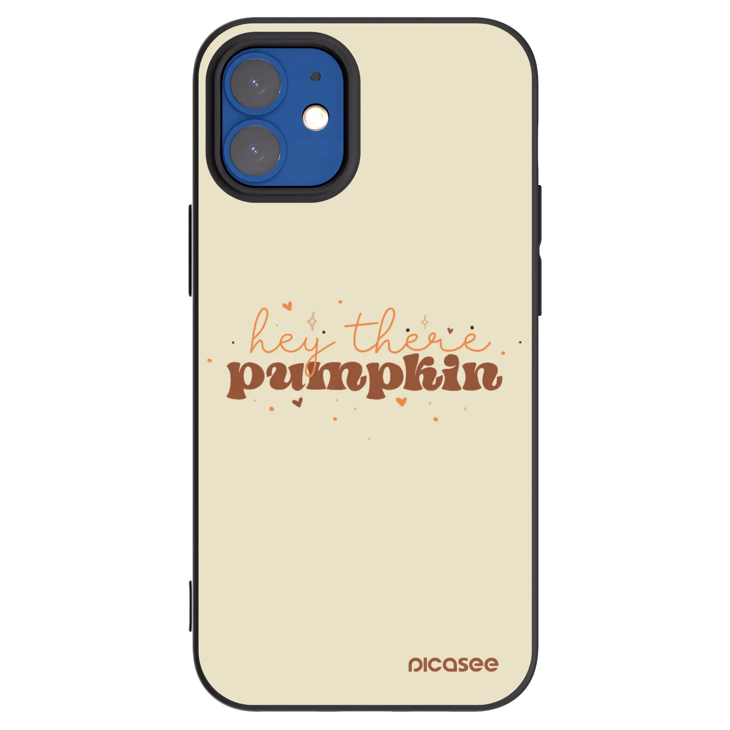 Picasee silikonový černý obal pro Apple iPhone 12 mini - Hey there pumpkin