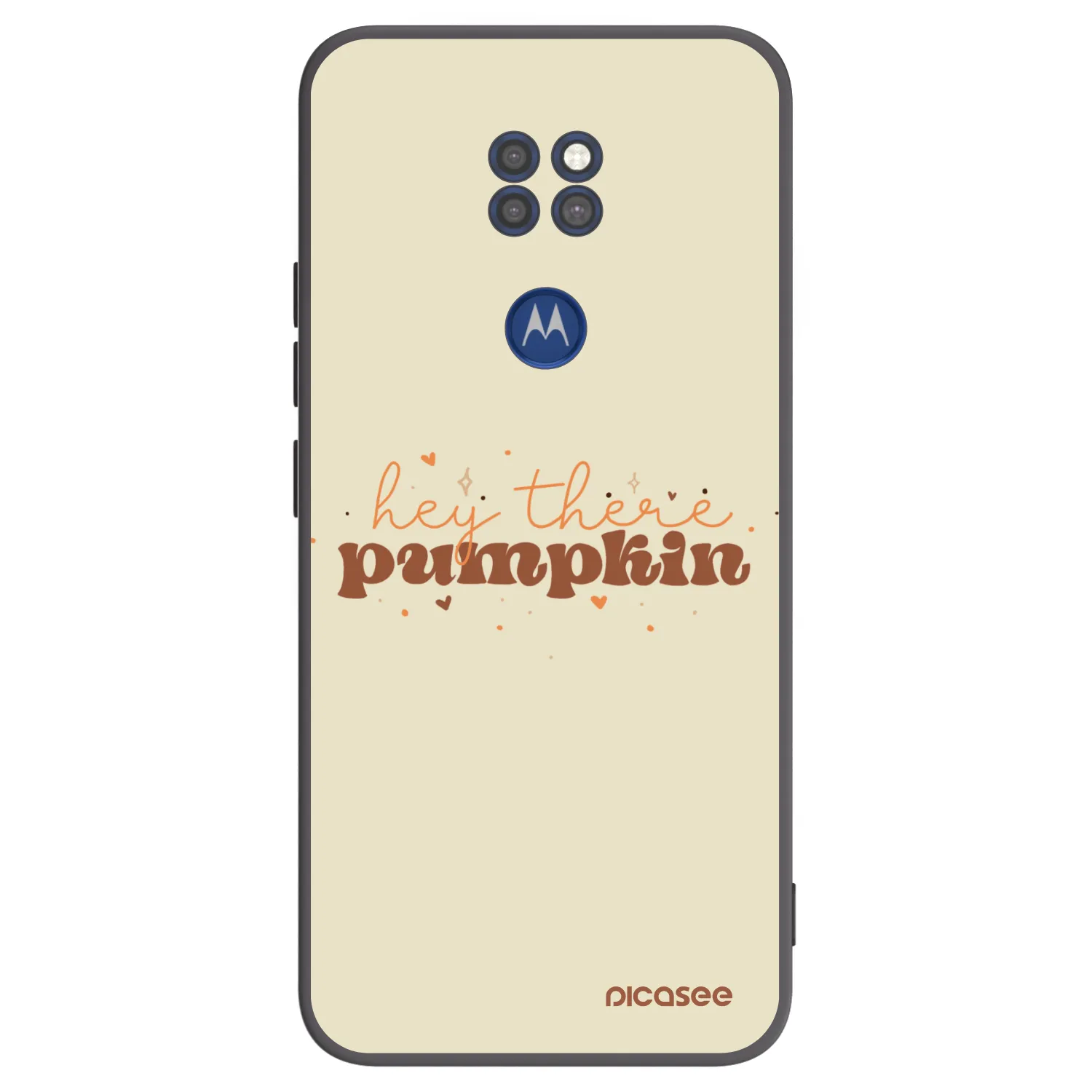 Picasee silikonový černý obal pro Motorola Moto G9 Play - Hey there pumpkin