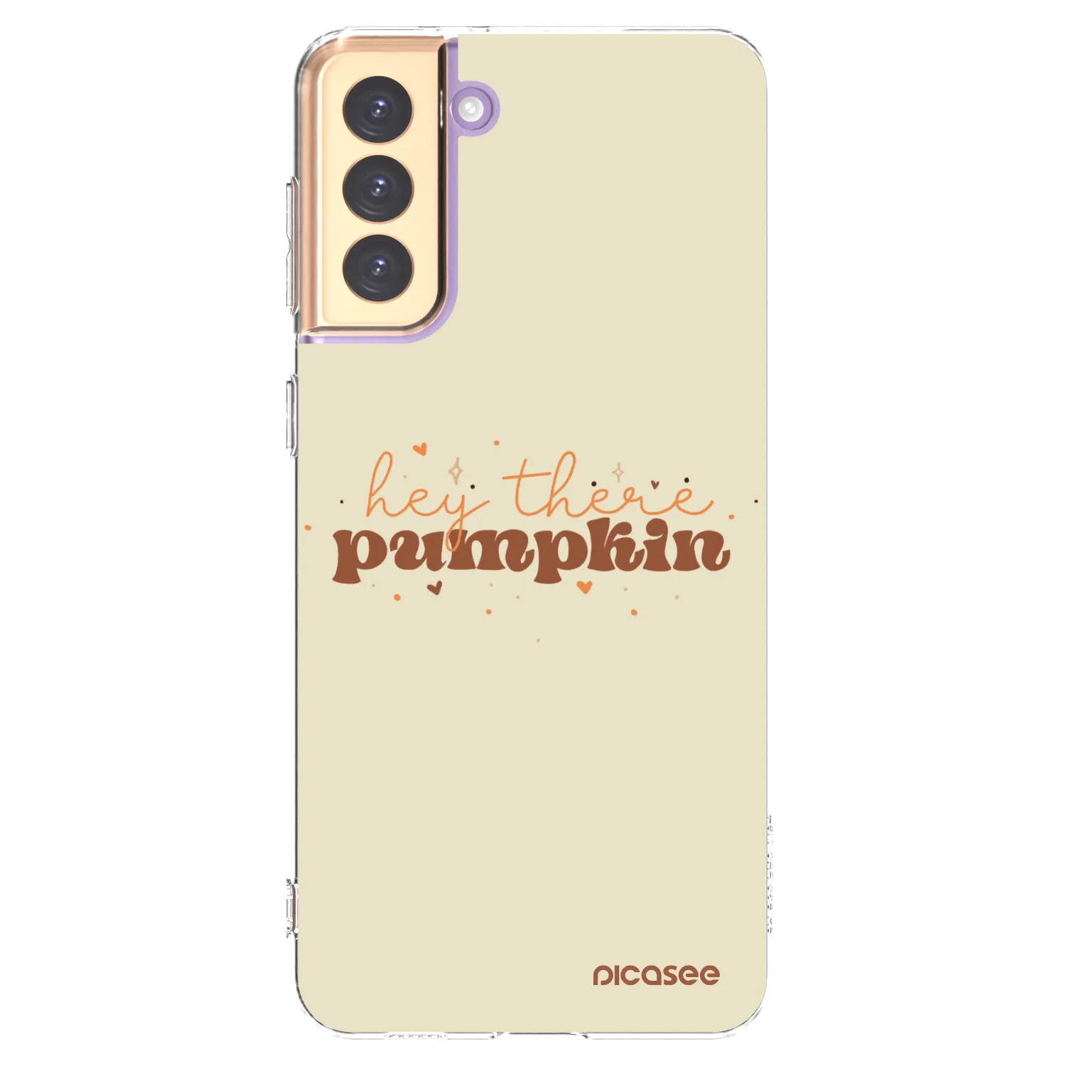 Picasee silikonový průhledný obal pro Samsung Galaxy S21+ 5G G996F - Hey there pumpkin