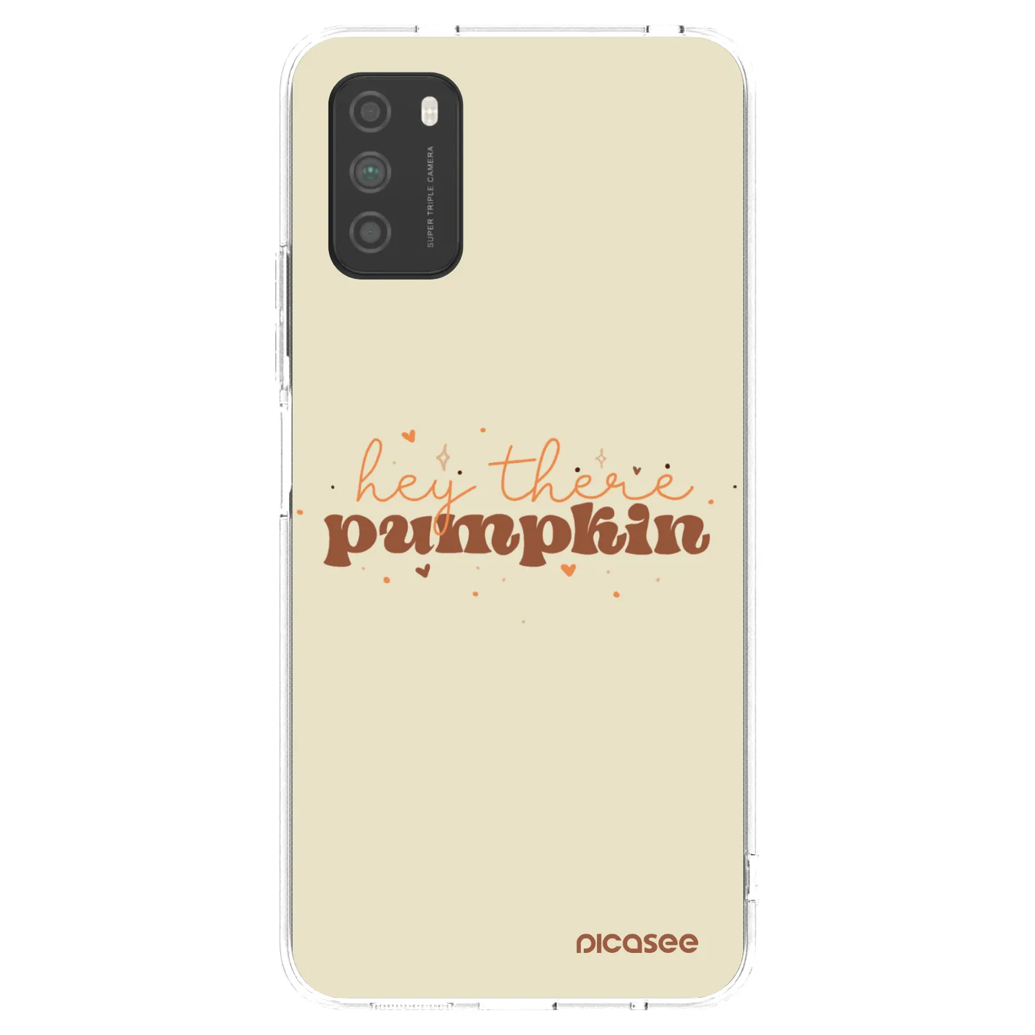 Picasee silikonový průhledný obal pro Xiaomi Poco M3 - Hey there pumpkin