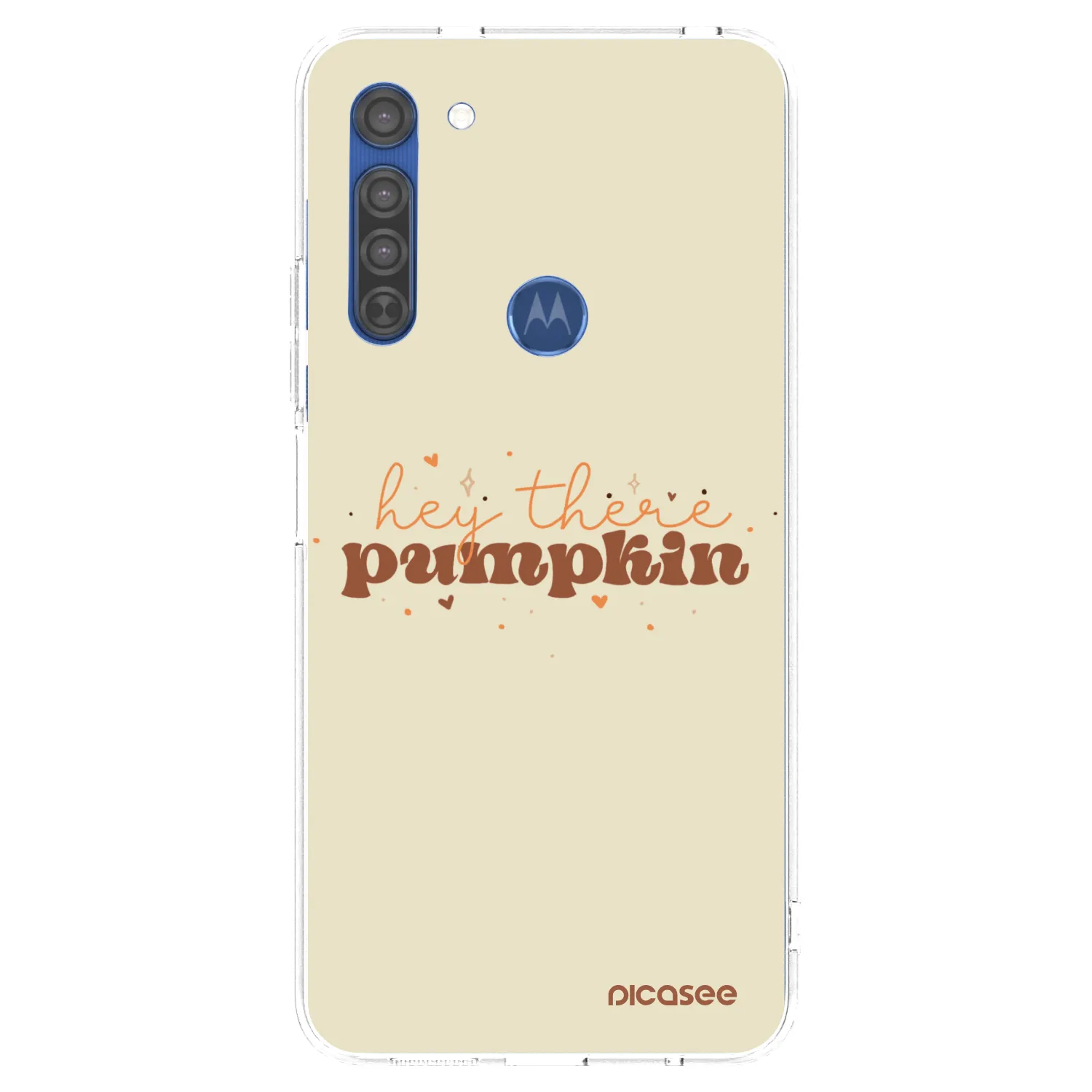 Picasee silikonový průhledný obal pro Motorola Moto G8 - Hey there pumpkin