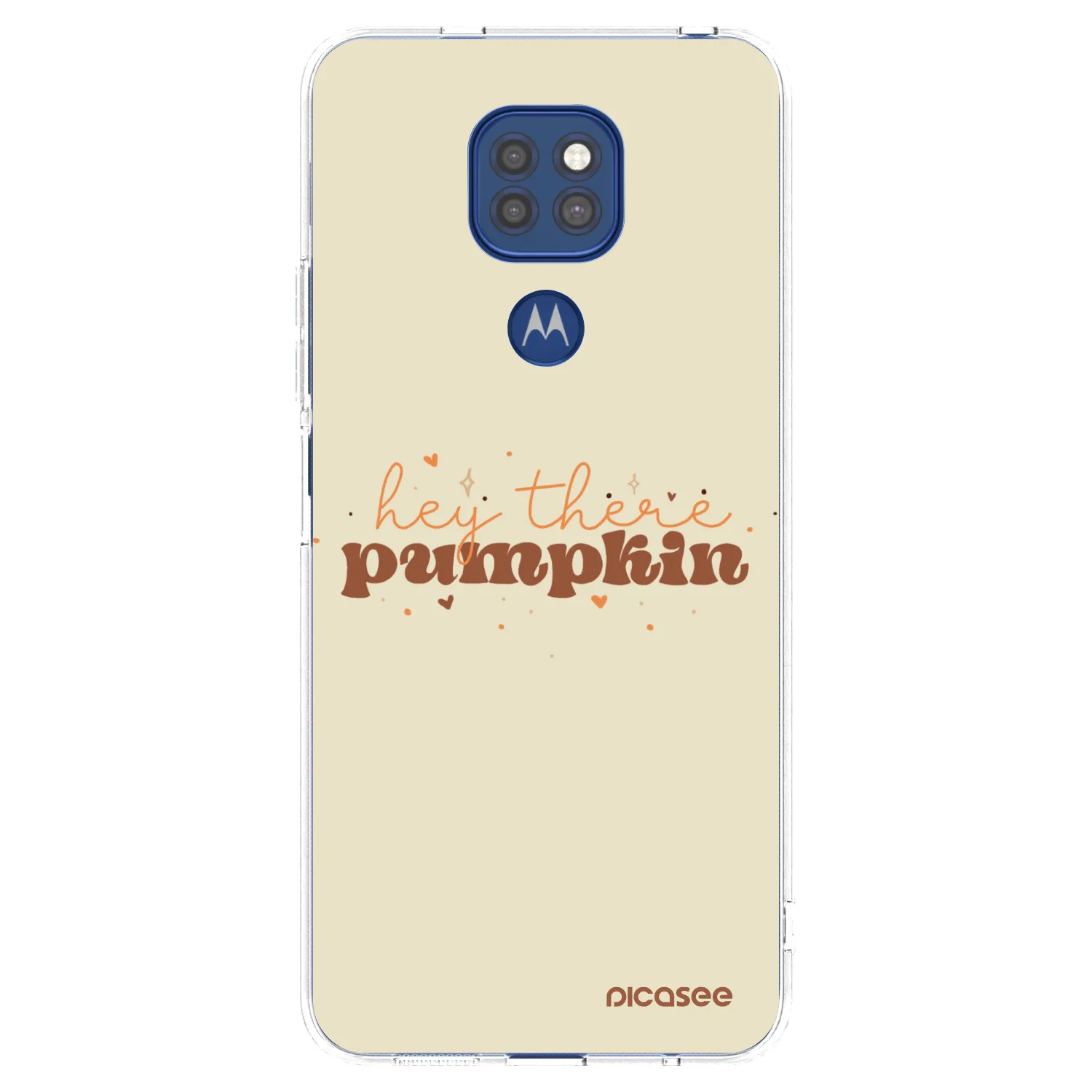 Picasee silikonový průhledný obal pro Motorola Moto G9 Play - Hey there pumpkin