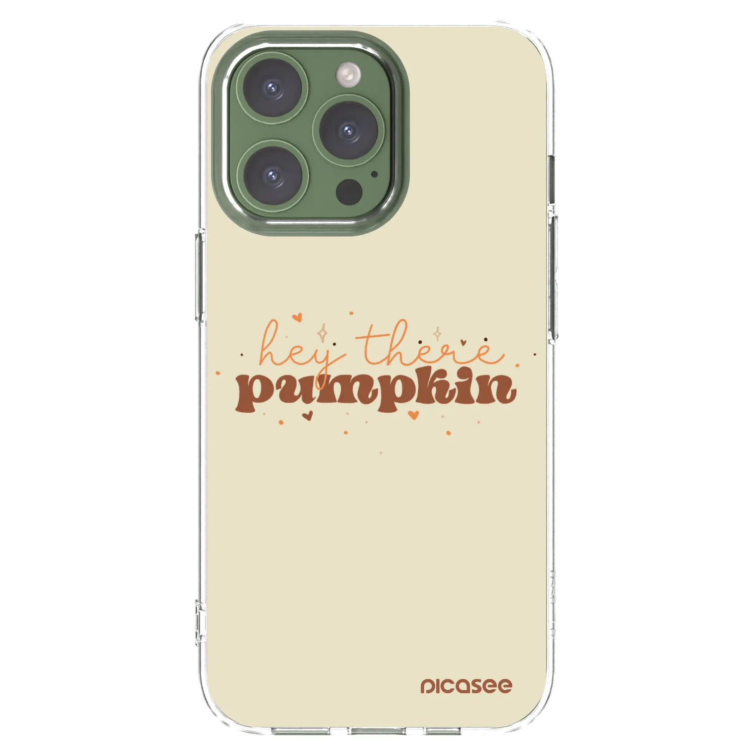 Picasee silikonový průhledný obal pro Apple iPhone 13 Pro - Hey there pumpkin