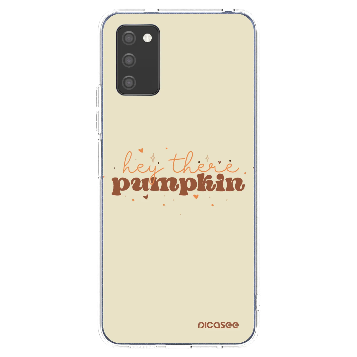 Picasee silikonový průhledný obal pro Samsung Galaxy A02s A025G - Hey there pumpkin