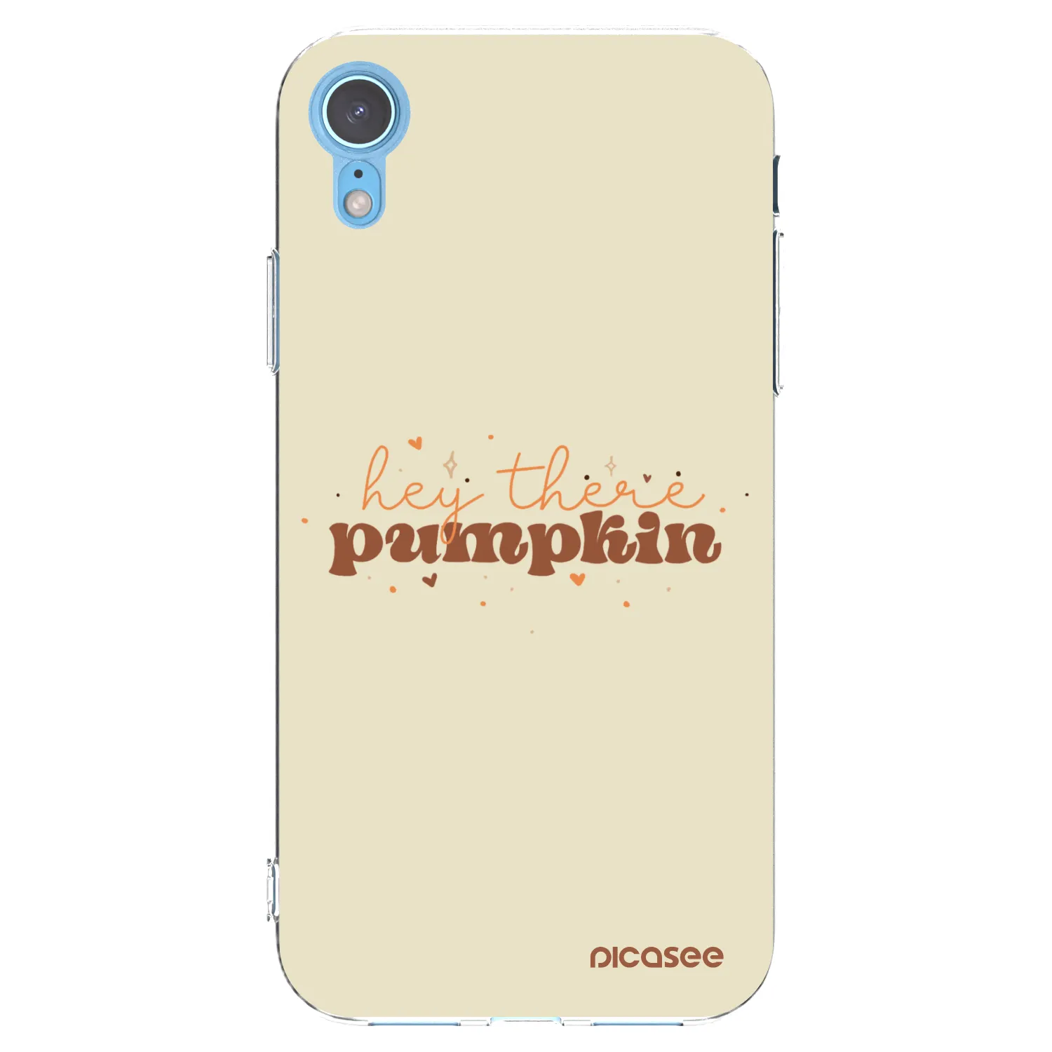 Picasee silikonový průhledný obal pro Apple iPhone XR - Hey there pumpkin