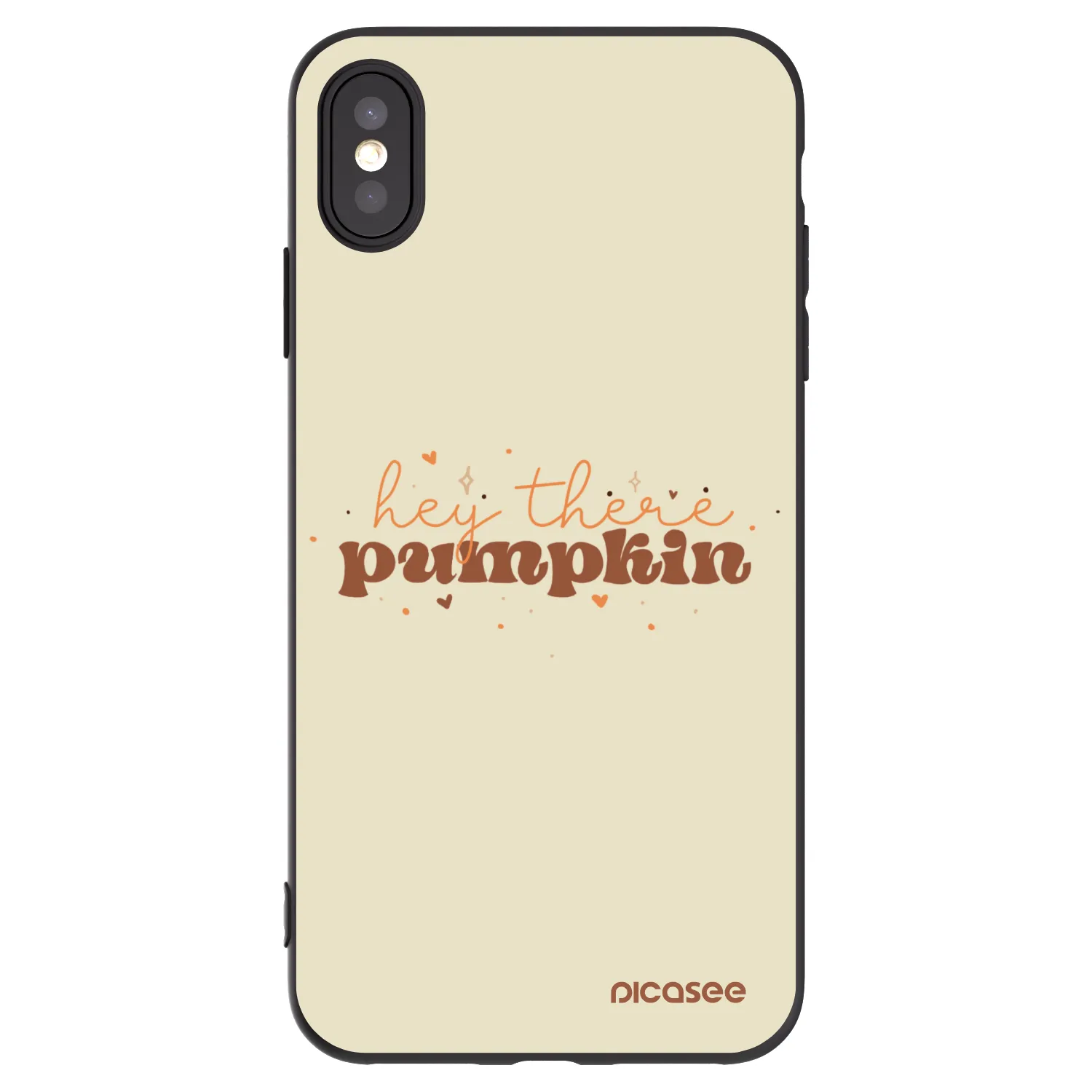 Picasee silikonový černý obal pro Apple iPhone XS Max - Hey there pumpkin