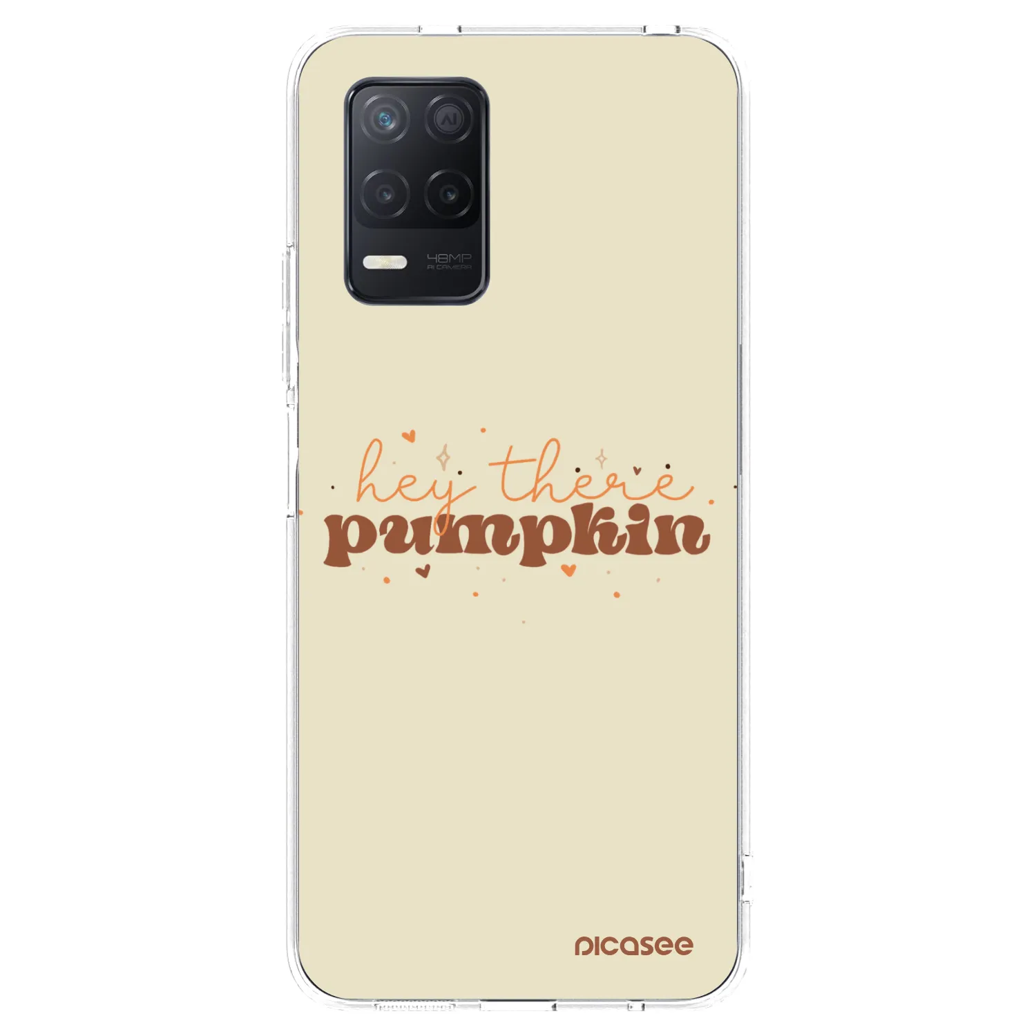 Picasee silikonový průhledný obal pro Realme 8 5G - Hey there pumpkin