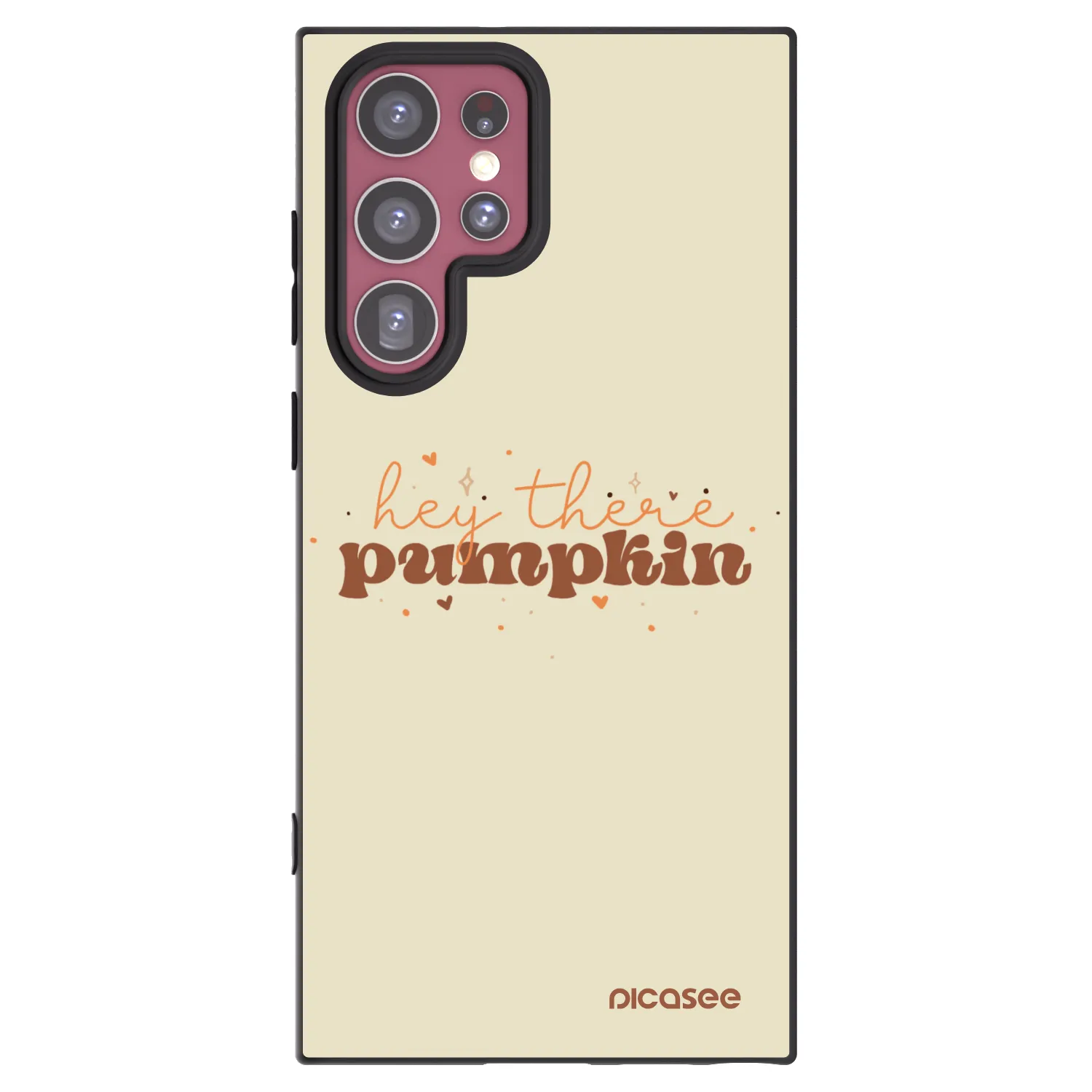 Picasee silikonový černý obal pro Samsung Galaxy S22 Ultra 5G - Hey there pumpkin