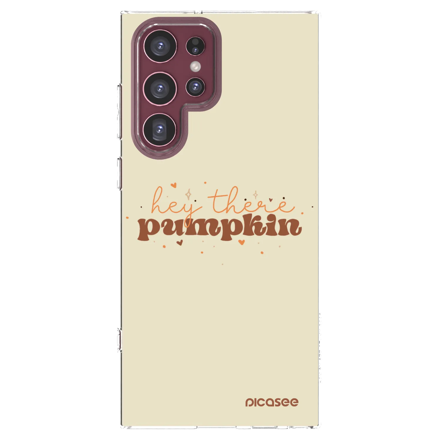 Picasee silikonový průhledný obal pro Samsung Galaxy S22 Ultra 5G - Hey there pumpkin