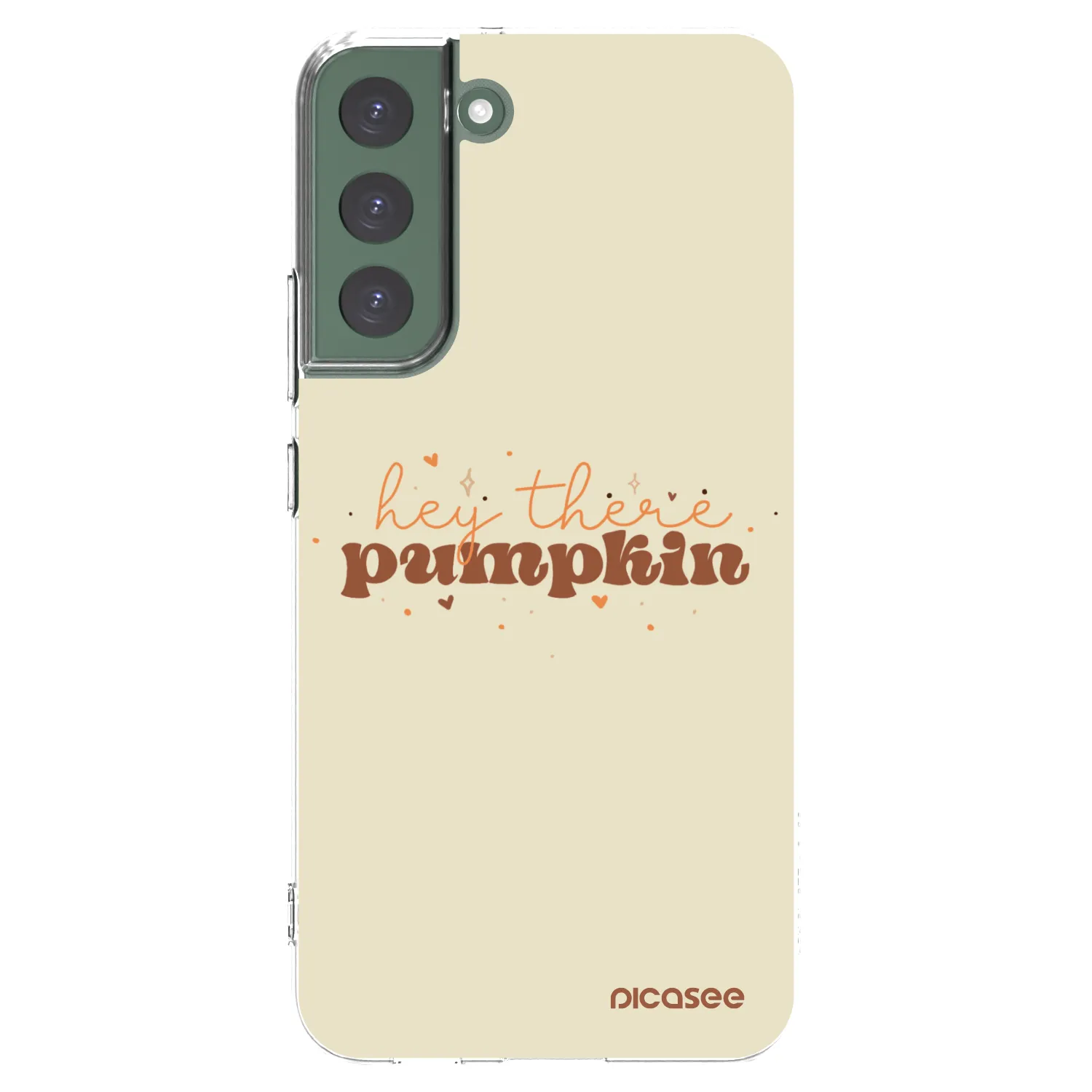 Picasee silikonový průhledný obal pro Samsung Galaxy S22+ 5G - Hey there pumpkin