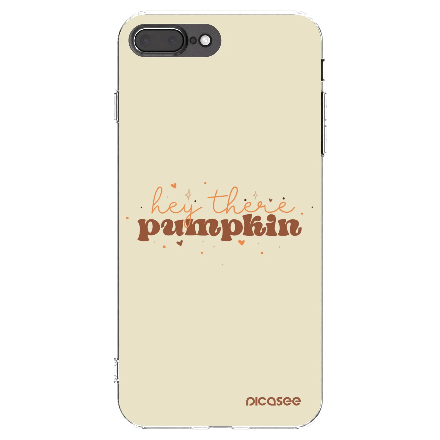 Picasee silikonový průhledný obal pro Apple iPhone 8 Plus - Hey there pumpkin