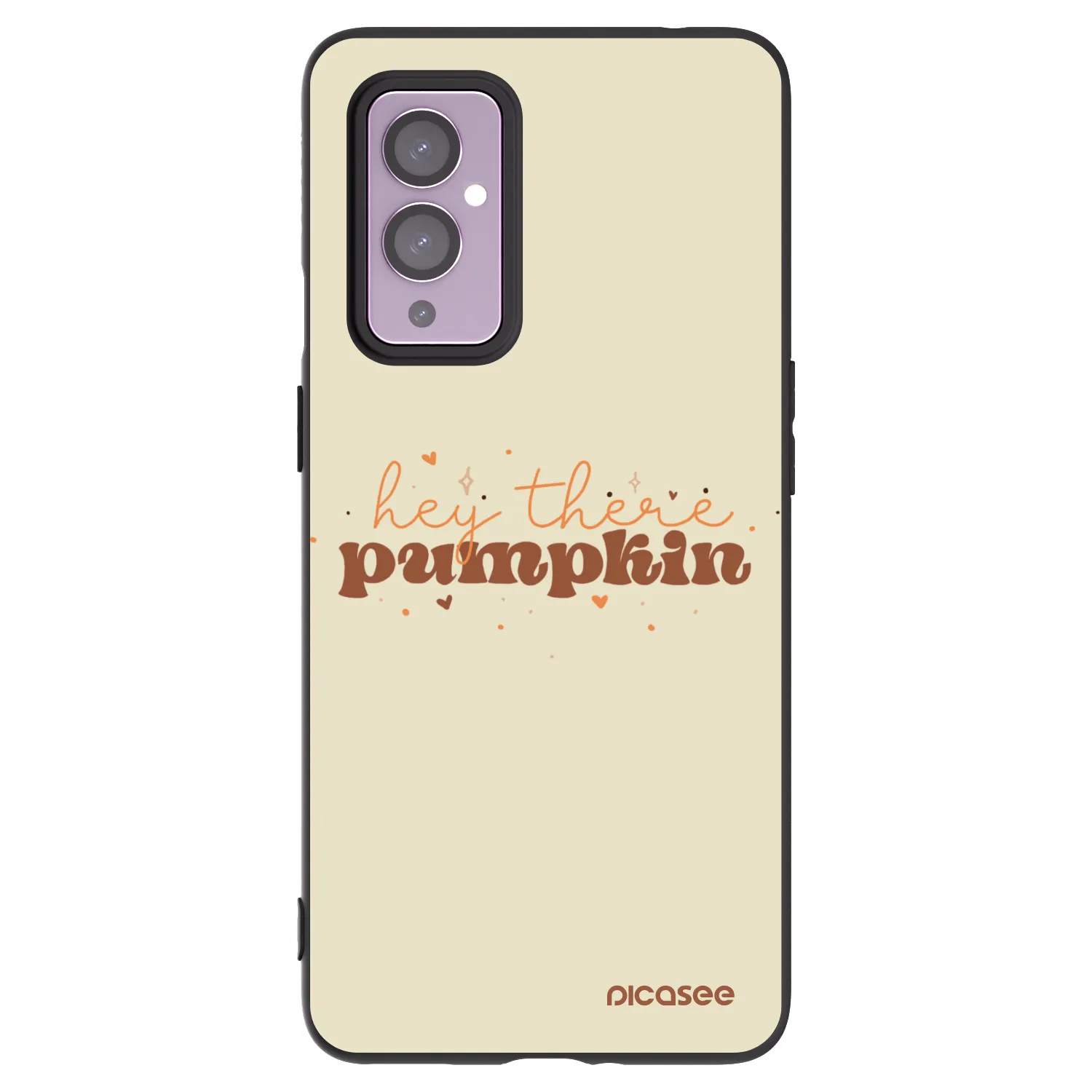 Picasee silikonový černý obal pro OnePlus 9 - Hey there pumpkin