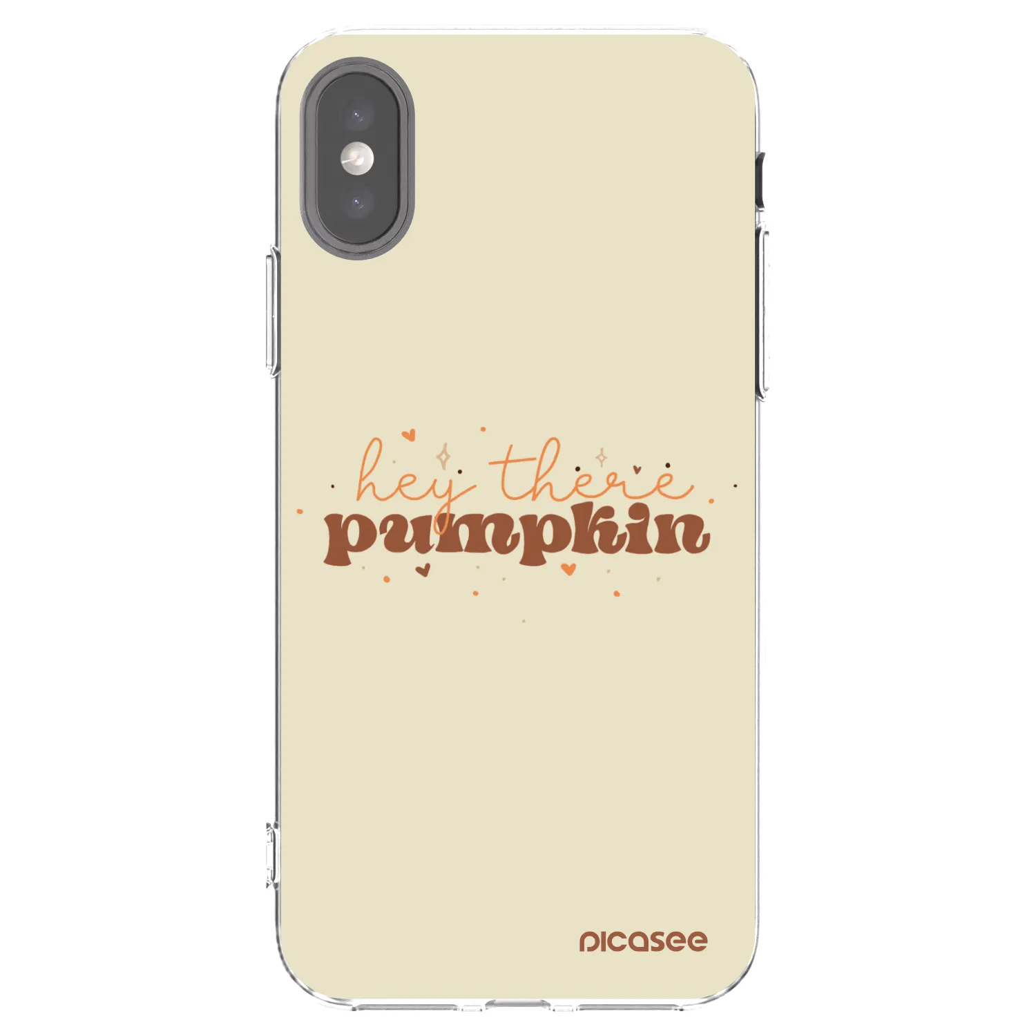 Picasee silikonový průhledný obal pro Apple iPhone X/XS - Hey there pumpkin