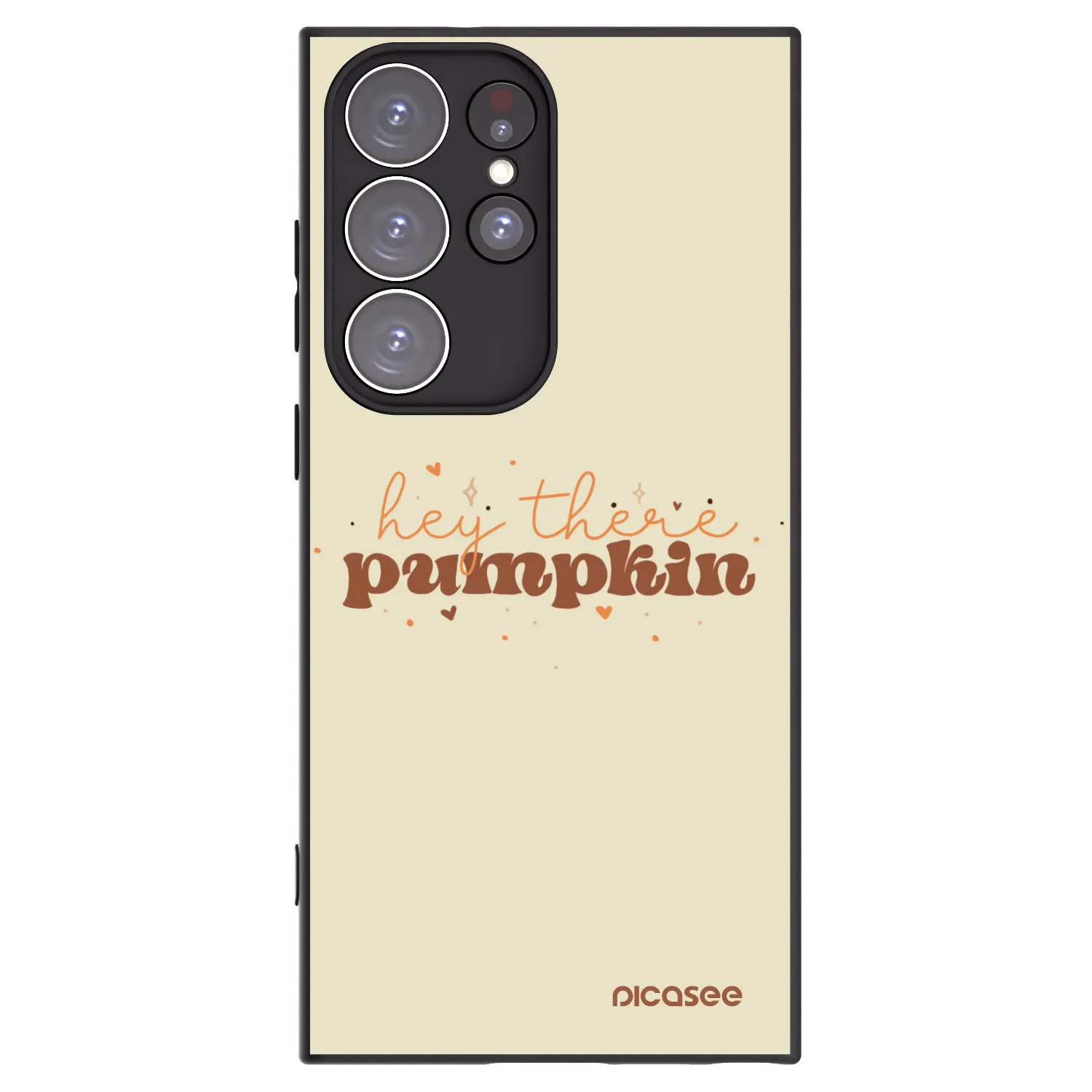 Picasee silikonový černý obal pro Samsung Galaxy S23 Ultra 5G - Hey there pumpkin