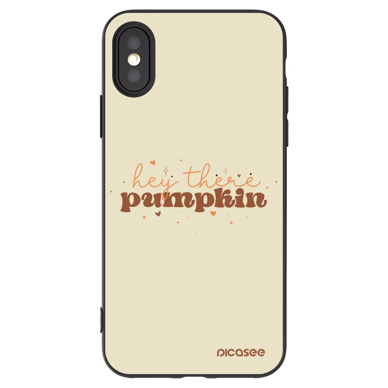 Picasee silikonový černý obal pro Apple iPhone X/XS - Hey there pumpkin