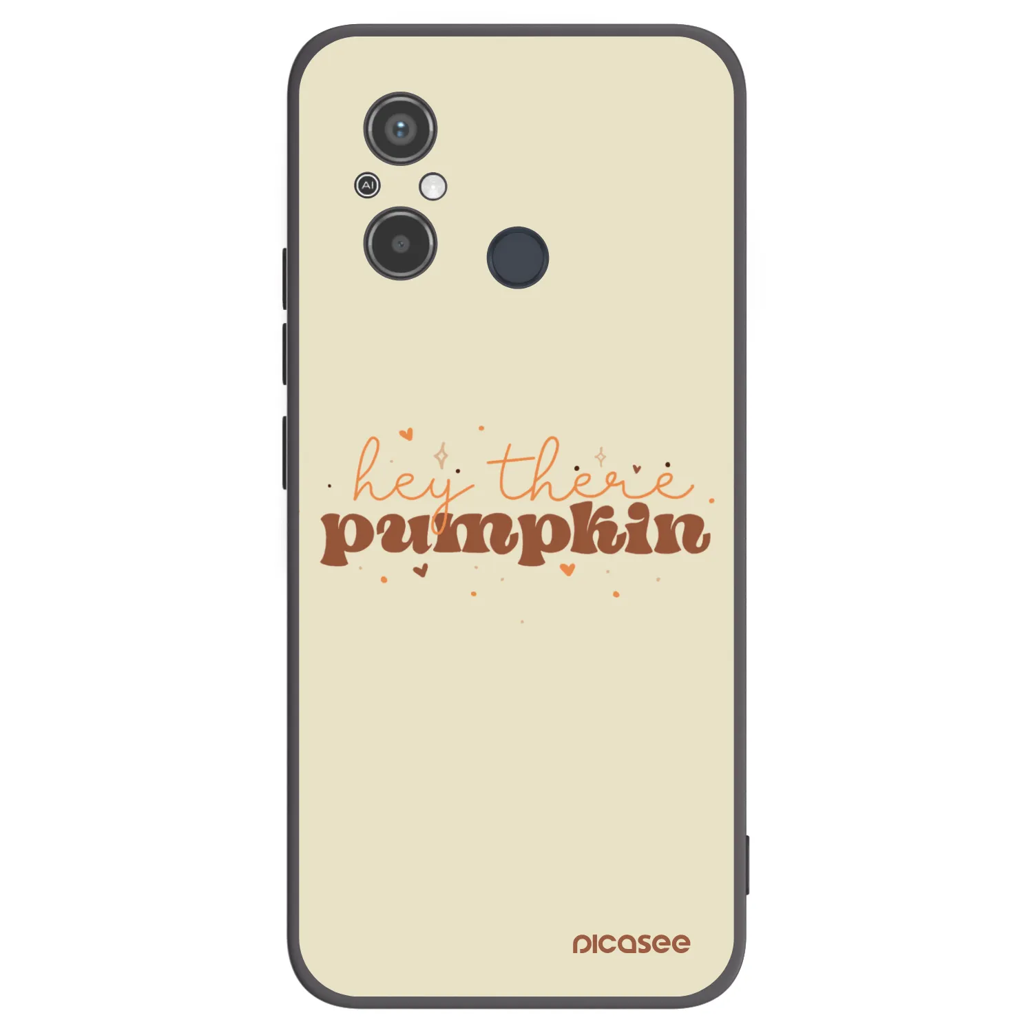 Picasee silikonový černý obal pro Xiaomi Redmi 12C - Hey there pumpkin