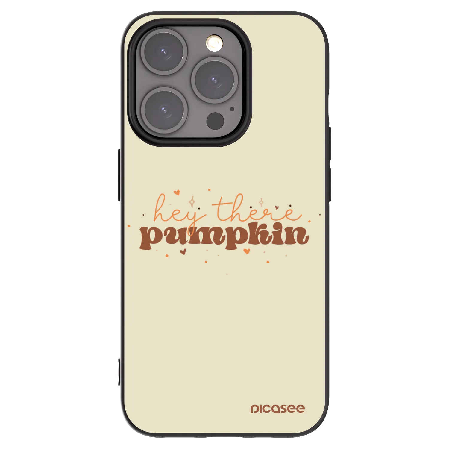 Picasee silikonový černý obal pro Apple iPhone 15 Pro - Hey there pumpkin
