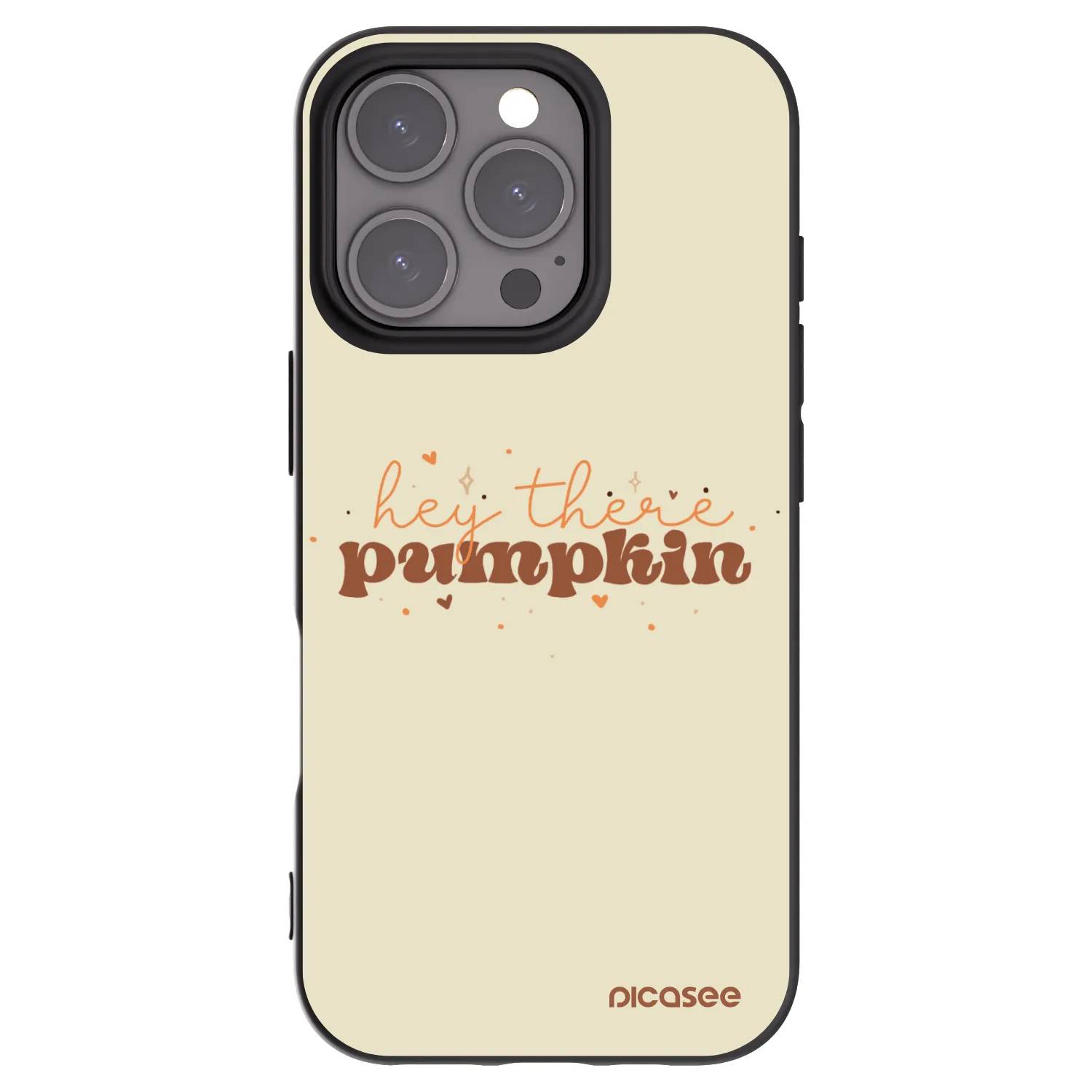 Picasee silikonový černý obal pro Apple iPhone 16 Pro - Hey there pumpkin