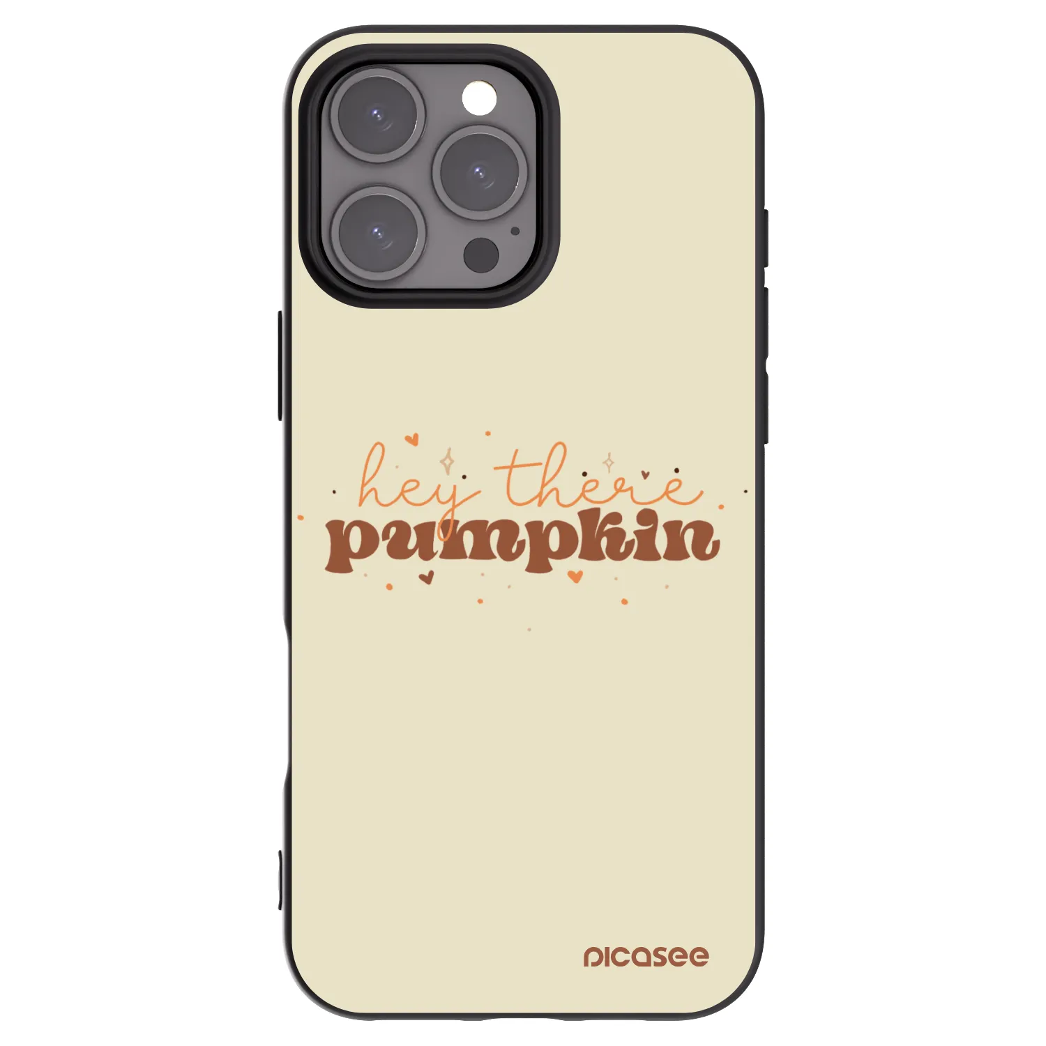 Picasee silikonový černý obal pro Apple iPhone 16 Pro Max - Hey there pumpkin