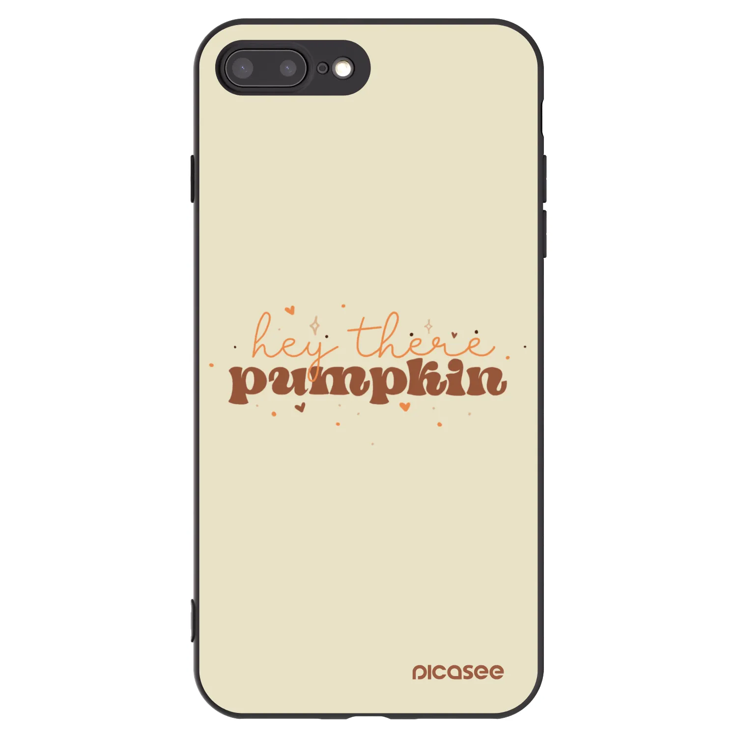 Picasee silikonový černý obal pro Apple iPhone 8 Plus - Hey there pumpkin