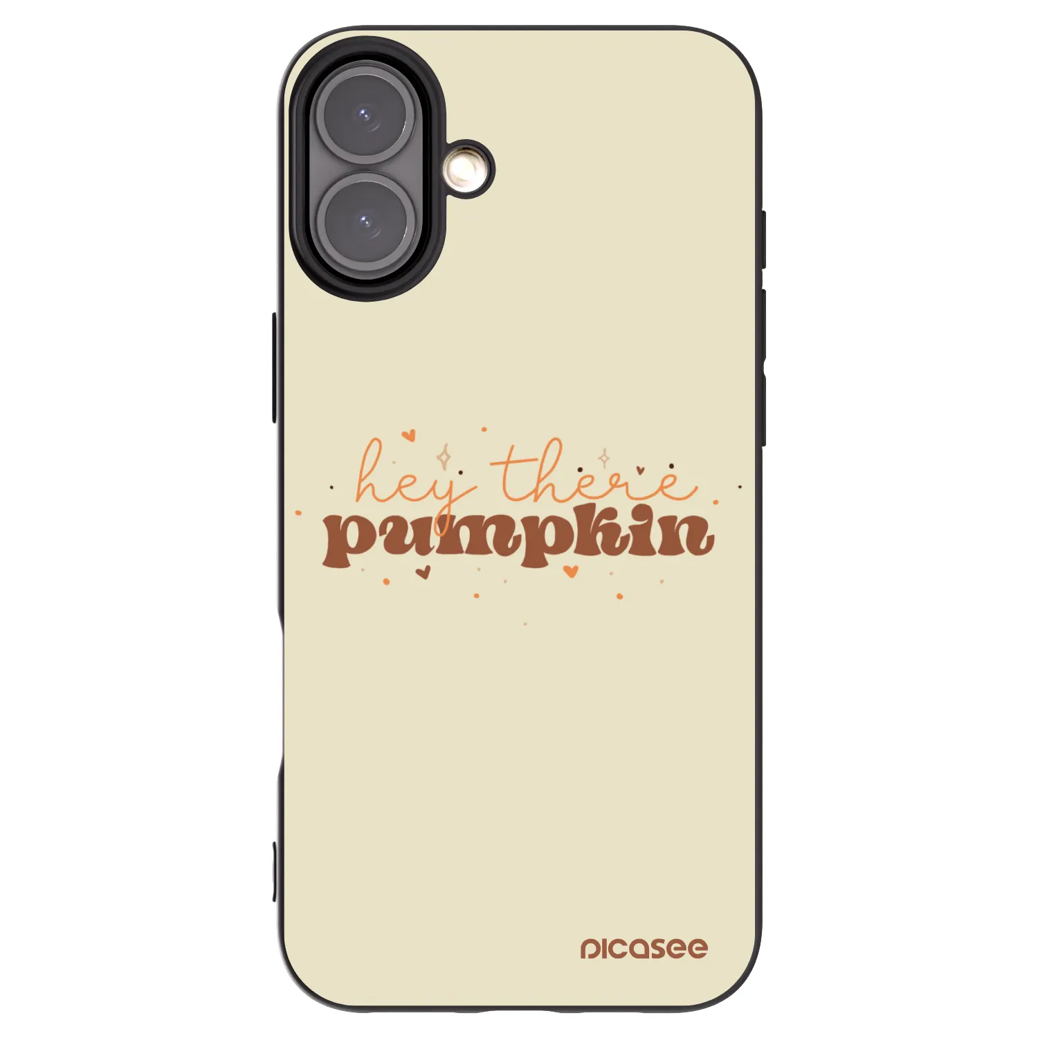 Picasee silikonový černý obal pro Apple iPhone 16 Plus - Hey there pumpkin