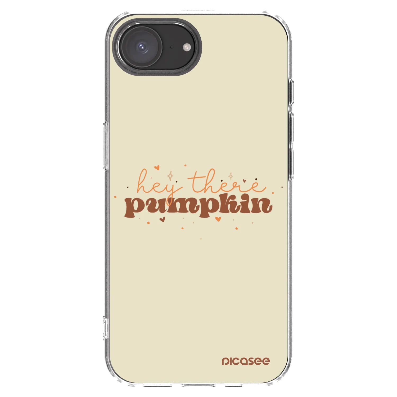 Picasee silikonový průhledný obal pro Apple iPhone 16e - Hey there pumpkin