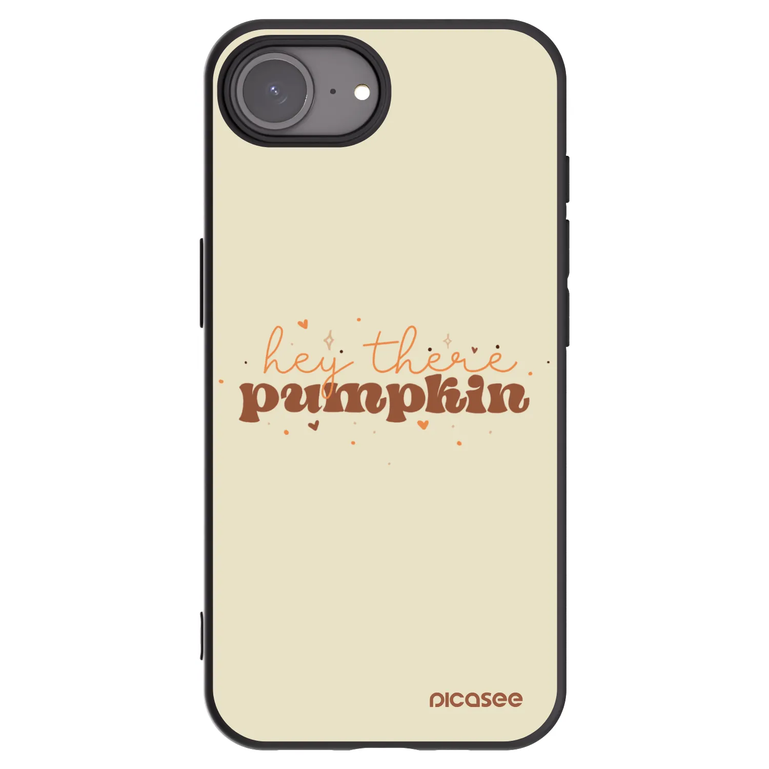 Picasee silikonový černý obal pro Apple iPhone 16e - Hey there pumpkin