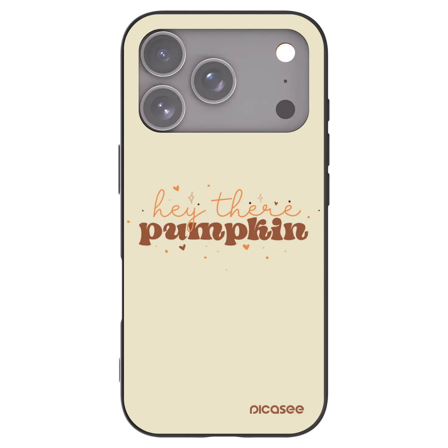 Picasee silikonový černý obal pro Apple iPhone 17 Pro - Hey there pumpkin