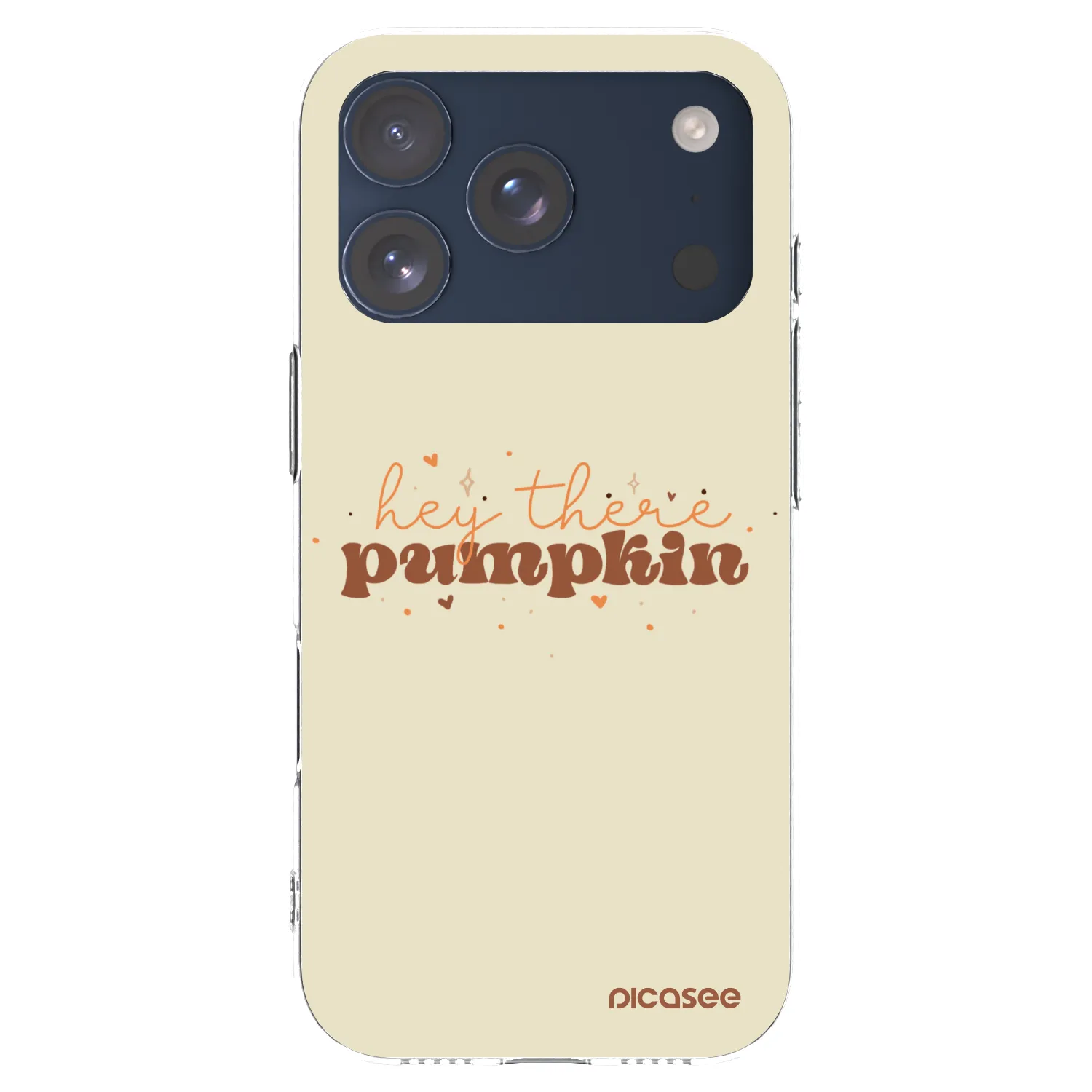 Picasee silikonový průhledný obal pro Apple iPhone 17 Pro - Hey there pumpkin