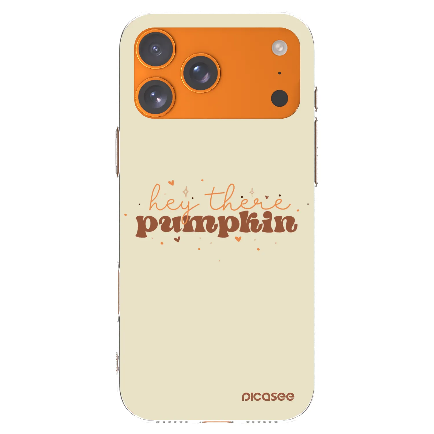 Picasee silikonový průhledný obal pro Apple iPhone 17 Pro Max - Hey there pumpkin