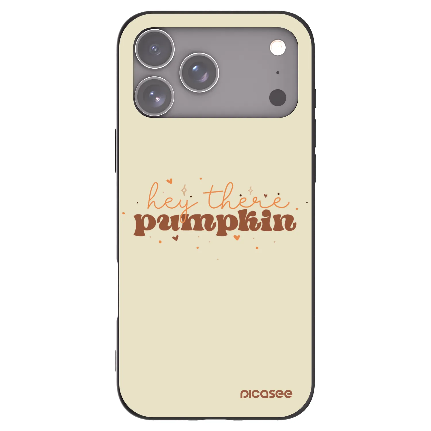 Picasee silikonový černý obal pro Apple iPhone 17 Pro Max - Hey there pumpkin