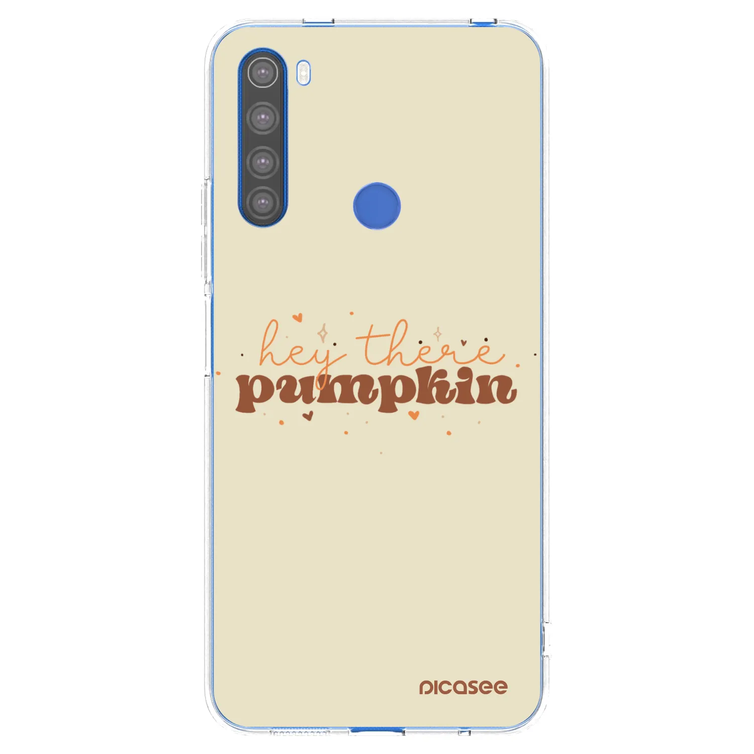 Picasee silikonový průhledný obal pro Xiaomi Redmi Note 8T - Hey there pumpkin