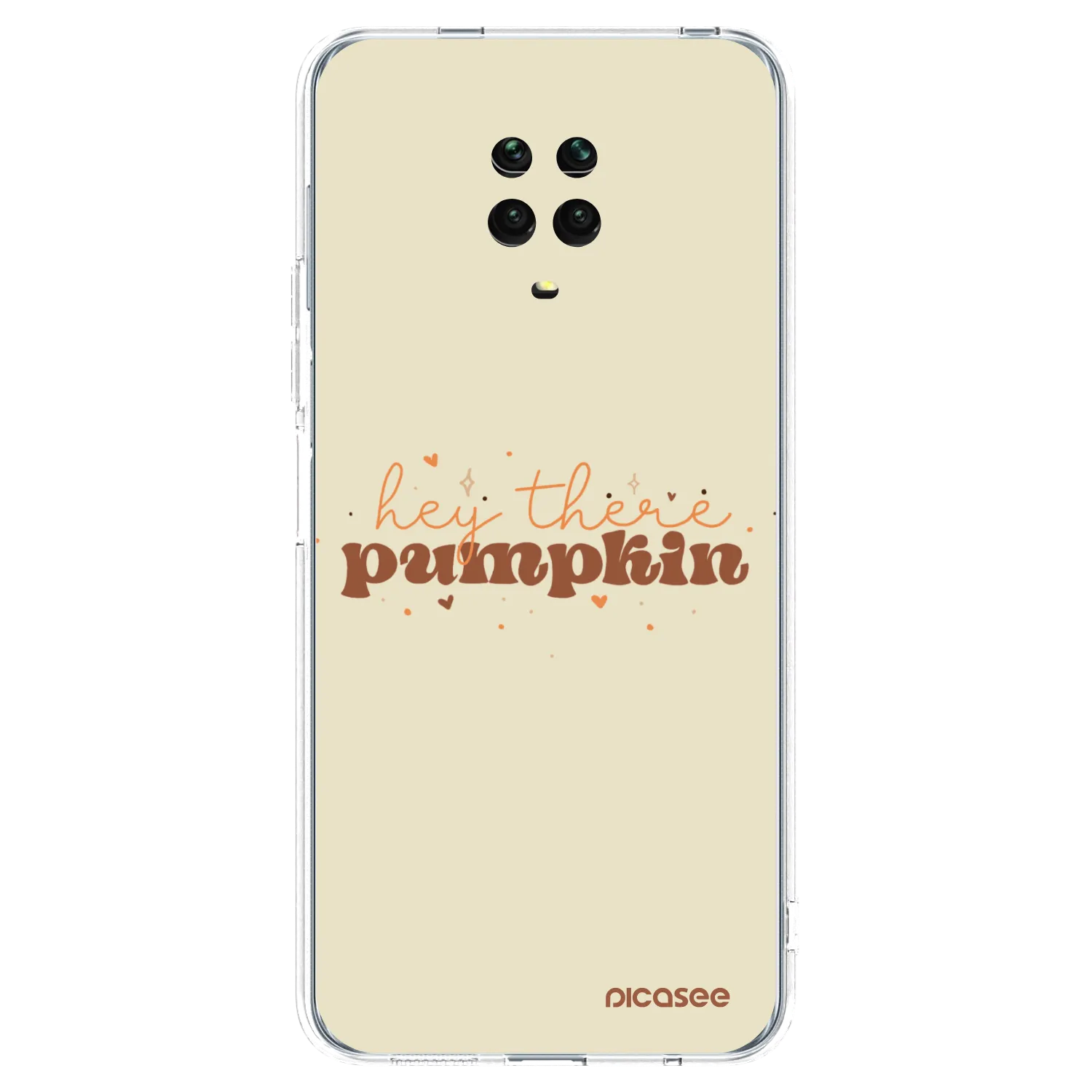 Picasee silikonový průhledný obal pro Xiaomi Redmi Note 9 Pro - Hey there pumpkin
