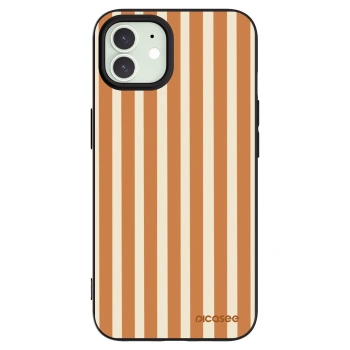 Picasee silikonový černý obal pro Apple iPhone 12 - Orange lines