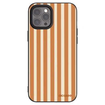 Picasee silikonový černý obal pro Apple iPhone 12 Pro Max - Orange lines