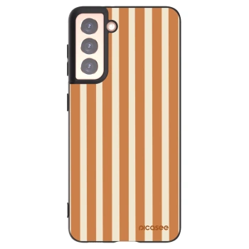Picasee silikonový černý obal pro Samsung Galaxy S21 5G G991B - Orange lines