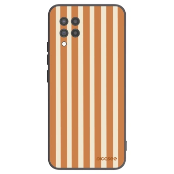 Picasee silikonový černý obal pro Samsung Galaxy A42 A426B - Orange lines
