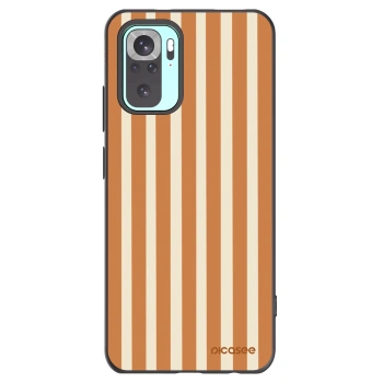 Picasee silikonový černý obal pro Xiaomi Redmi Note 10 Pro - Orange lines