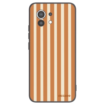 Picasee silikonový černý obal pro Xiaomi Mi 11 - Orange lines