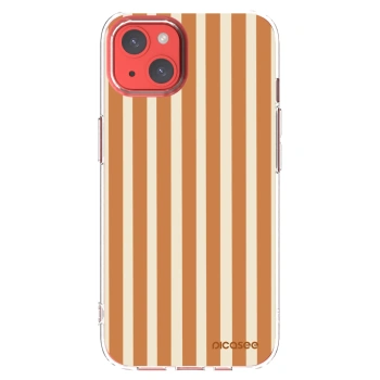 Picasee silikonový průhledný obal pro Apple iPhone 13 - Orange lines