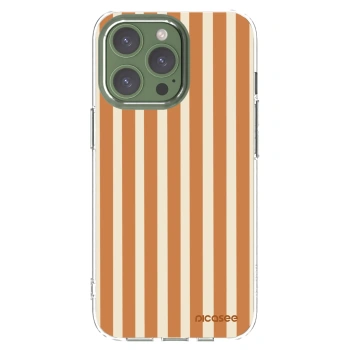 Picasee silikonový průhledný obal pro Apple iPhone 13 Pro - Orange lines
