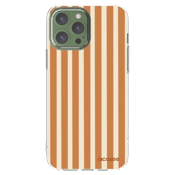 Picasee silikonový průhledný obal pro Apple iPhone 13 Pro Max - Orange lines