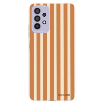 Picasee silikonový průhledný obal pro Samsung Galaxy A32 4G SM-A325F - Orange lines