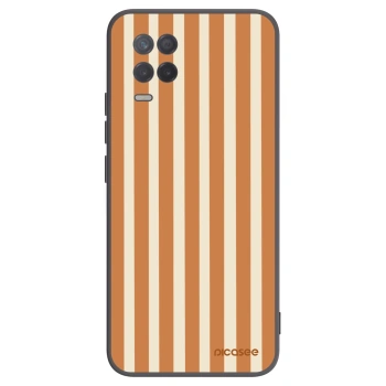 Picasee silikonový černý obal pro Realme 8 5G - Orange lines