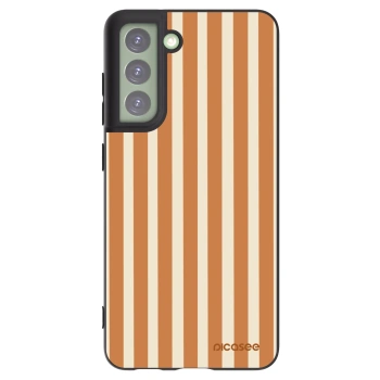 Picasee silikonový černý obal pro Samsung Galaxy S21 FE 5G - Orange lines