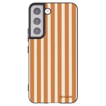 Picasee silikonový černý obal pro Samsung Galaxy S22 5G - Orange lines
