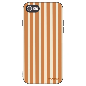 Picasee silikonový černý obal pro Apple iPhone SE 2022 - Orange lines