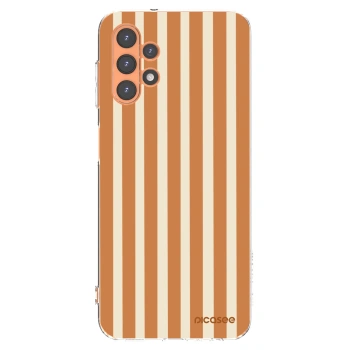 Picasee silikonový průhledný obal pro Samsung Galaxy A13 4G A135 - Orange lines