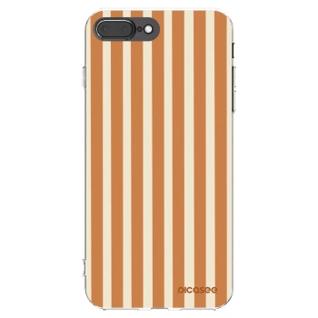 Picasee silikonový průhledný obal pro Apple iPhone 8 Plus - Orange lines