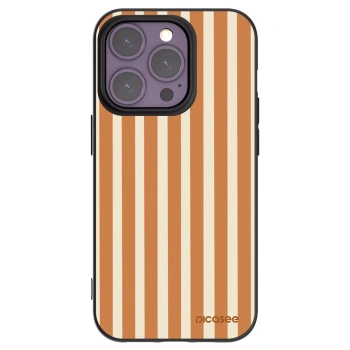 Picasee silikonový černý obal pro Apple iPhone 14 Pro - Orange lines
